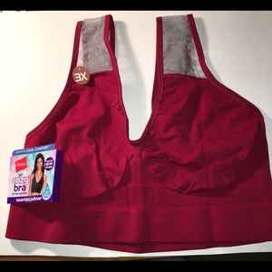 Hanes Get Cozy Stretch Comfort Bra - NWT - 3X